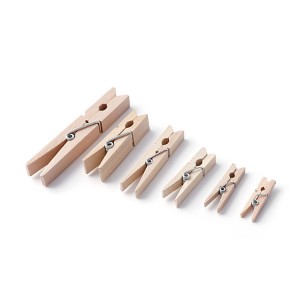 Natural wood color wooden peg wood clothespins for decoration