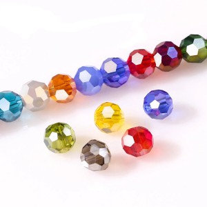3 4 6 mm konstgjorda kristallpärlor för smyckenstillbehör Flerfärgade glaspärlor grossist