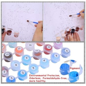 BA-009 DIY Painting los ntawm cov naj npawb rau cov neeg laus pib, Canvas Roj Painting Kit Digital Painting, Acrylic Painted Tsev Nyob Hauv Tsev Kho Kom Zoo Nkauj Painting