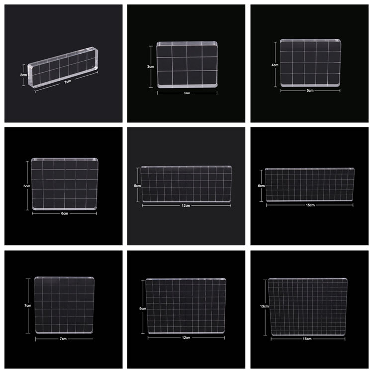 China wholesale Permanent Ink Pad For Plastic Factories –  Custom size clear stamp acrylic block pad for DIY stamping – JS Crafts