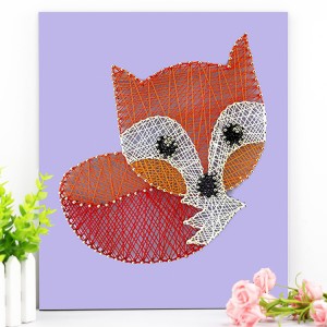 JNSR-1 DIY nails fox wall decoration string art kit wood home decoration