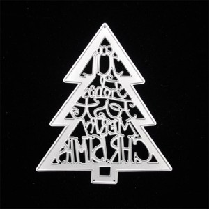 DIY christmas tree design cutting dies for scrapbooking