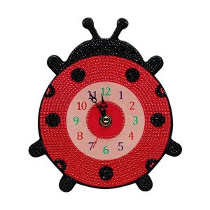 wholesale ladybug diamond bead art wall clock DIY set