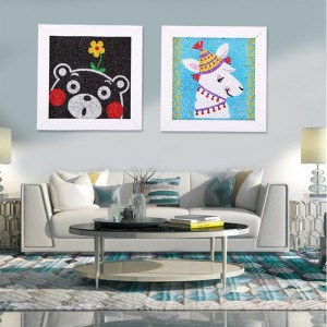 DIY 5d diy wall canvas art full drill diamond painting with photo frame