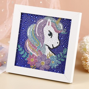 DIY Handmade бүрэн өрмийн хүүхэлдэйн Unicorn дизайн алмазан зураг гэрэл зургийн жааз