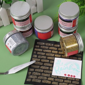 DIY բազմագույն փայլուն փայլփլեր մածուկ՝ scrapbooking-ի համար