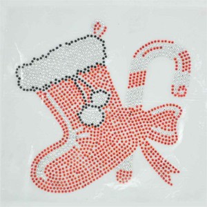 Diy christmas santa claus rhinestone diamante transfer iron on