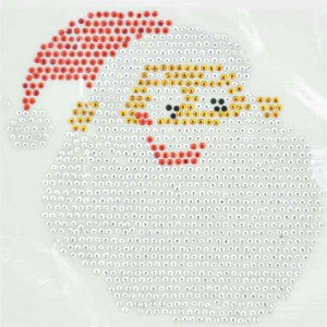 Diy christmas santa claus rhinestone diamante transfer iron on