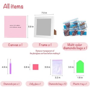 Wholesale 5d diamond painting frame Diy Interior wall decoration art diamond
