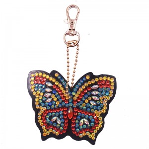 Full Drill Special Shaped Diamond Painting Keychain Gift Keyring