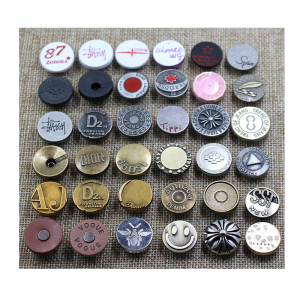 High quality customize logo alloy 18mm metal different types of jeans button for clothing