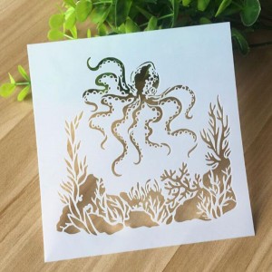 Ŝablonoj Stencils por DIY Art Project Roka Pentraĵo