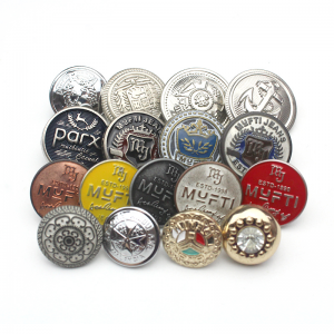 High quality customize logo alloy 18mm metal different types of jeans button for clothing