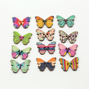 Random Color animal butterfly Wooden Button 2 Holes Handmade Scrapbooking Crafts The Sewing Accessories For Cloth