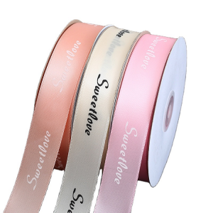 HILEADERS HLD888 3mm-100mm Kub Muag Muaj yeeb yuj Polyester Satin Ribbon