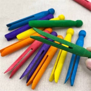 ACP0803 Colored Wood Round Pegs Doll para sa DIY Creative Hobbies