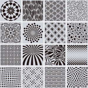 Huner Drawing Floor Decor DIY Wall Painting Şablonên Geometric