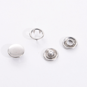Lag luam wholesale Custom 15mm Hlau Nyiaj Snap Ntiv Nplhaib Hollow Snap Button rau Jackets