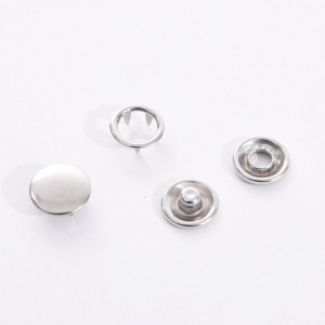 Kitufe cha Kupigia Pete Maalum cha 15mm cha Metal Silver Snap kwa Koti