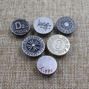 Visokokakovostni 18 mm kovinski gumbi za različne vrste kavbojk za oblačila iz zlitine logotipa