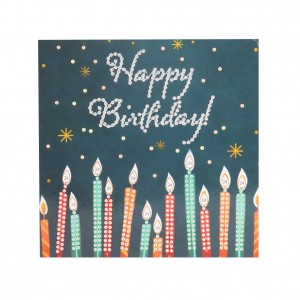 High Quality Happy Birthday Card DIY Diamond Painting Chipboard Kits