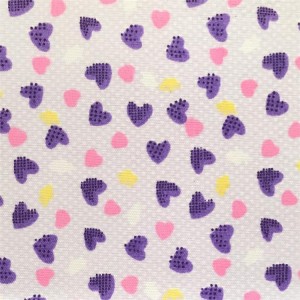 Wholesale heart shape fabric adhesive sticker for craft