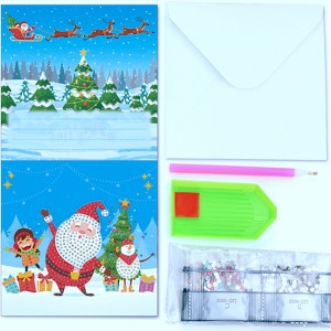Großhandel mit Weihnachtsgrußkarten zum Selbermachen, 5D-Diamantgemälde für Kinder