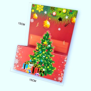 Nagykereskedelmi barkács festés kreatív kártya DIY karácsonyi ajándék üdvözlőlap