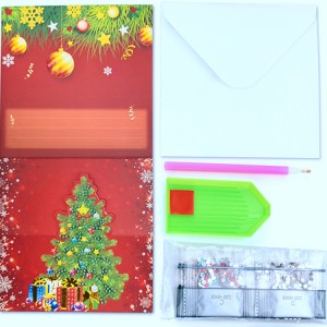 Lag luam wholesale diy pob zeb diamond painting muaj tswv yim card DIY Christmas khoom plig txais tos daim card