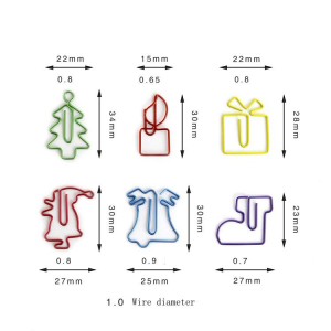 Holiday gift decorative clip christmas shape paper clips
