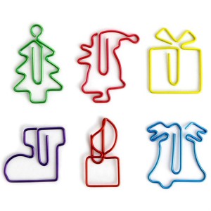 Ünnepi ajándék dekoratív klip, karácsonyi formájú gemkapcsok