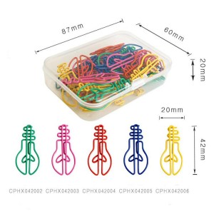 Wholesale bulb shape metal paper clip for craft