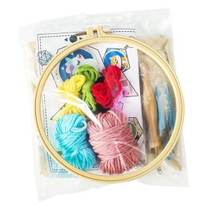 BPN004 DIY Cartoon Papra Punch Needle Craft Kit għal Rakkmu Starters