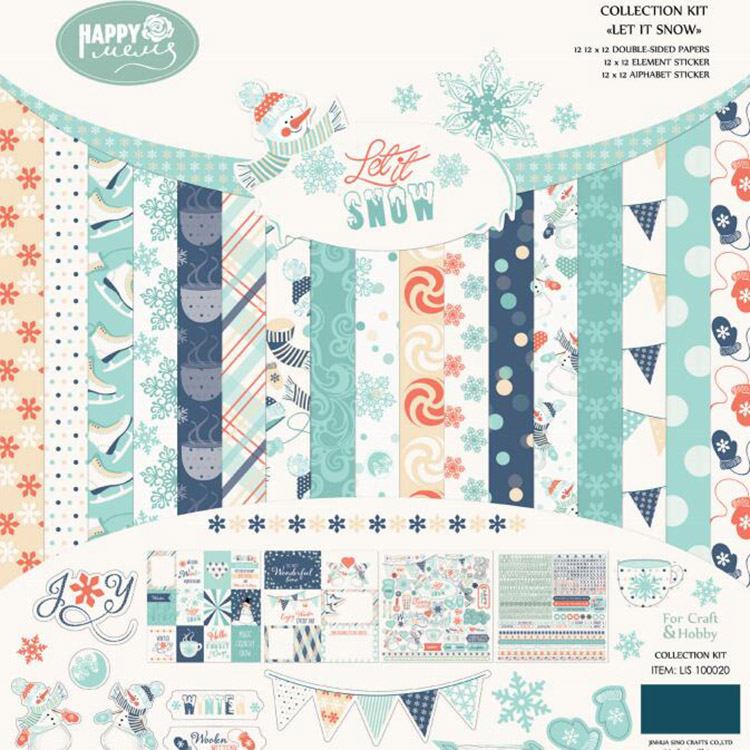 ASPD001 Winter Design Double-sided Printed Scrapbook Paper Pads For Card Making Featured Image