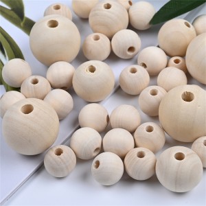 Ji bo Çêkirina Jewelry Beads Wooden Dora xwezayî