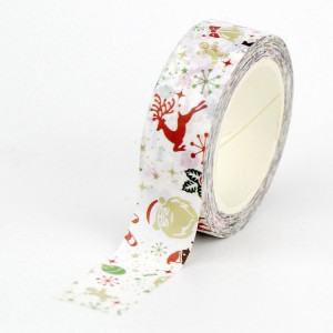 5 mm Weihnachtsgroßhandel mit individuell bedrucktem Washi-Tape für Scrapbooking, Party-Dekor, Kunst-Dekor