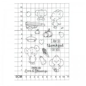 Wholesale most popular cute mouse shape clear stamp