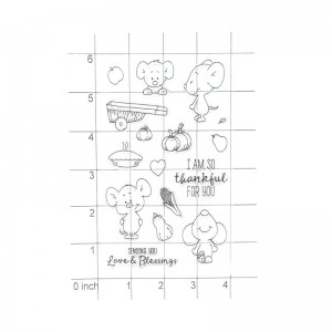 Wholesale most popular cute mouse shape clear stamp