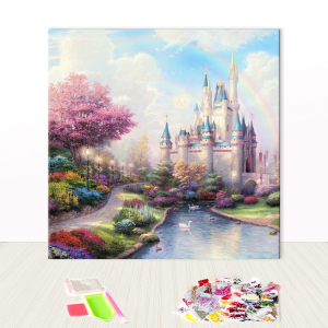 Manufacturer High Quality Square Round Full Drills Fantastic Castle Diamond Painting Scenery