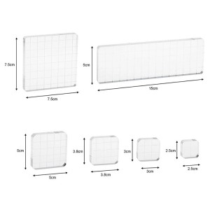 Højkvalitets gennemsigtig stempelpude klar akrylblok til stempling