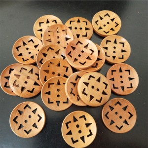 Серија копчиња од палто со копче од дрво со тркалезно дрвено копче