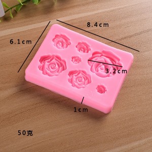 Rose Flower Silicone Molds Cake Candy Clay Chocolate Mould