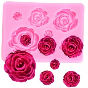 Rose Flower Silicone Molds Cake Candy Clay Chocolate Mould