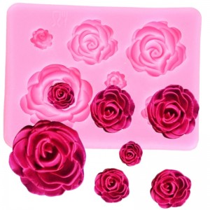 Rose Flower Silicone Molds Cake Candy Clay Chocolate Molds