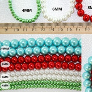 GPB23003 Okrugle staklene biserne perle za DIY zanatske izrade nakita