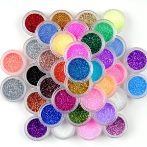 DIY Multi Colors Fine Glitter Nail Glitter փոշի դեկորացիայի համար
