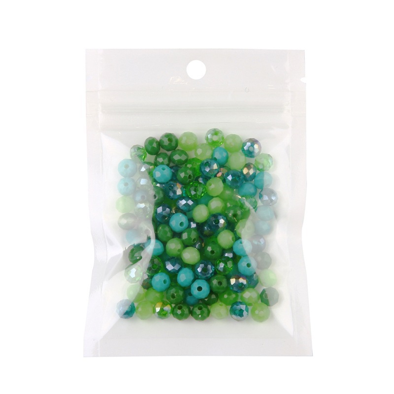 zelene miješane kristalne staklene perle