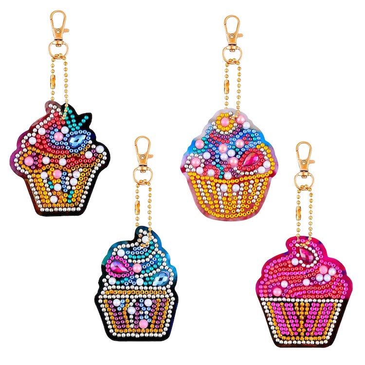 ODM High Quality Diamond Painting Pokemon Manufacturers –  BA-813  4 Pcs Diamond Art Ice Cream Charm Ice Diamond Key Chain – JS Crafts