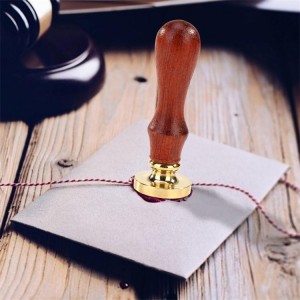 DIY wax sealing wood handle stamp for decoration