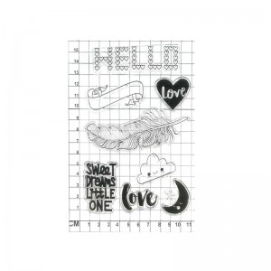 Lag luam wholesale Hoobkas nqi ntshiab stamp rau DIY Hobby